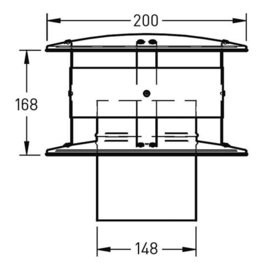 Ø150mm Trekkap regenkap
