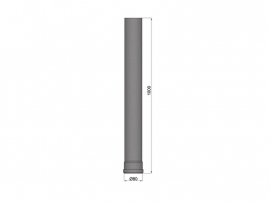 Pelletkachel pijp 100 cm ∅ 80mm