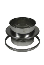 DW200/250 onderaansluistuk met krimp rvs Holetherm