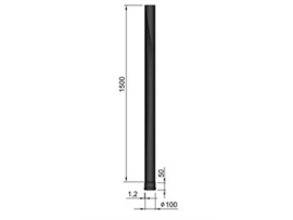 Pelletkachel pijp 150 cm ∅ 100mm #20-190