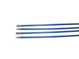ISOTUBE ZekerVast® Schoorsteenveegset 4 Meter Blauw 1 | Blokkersysteem | Nylon Borstel
