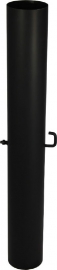 EW/130 2mm Smoorklep pijp 100cm  (Kleur: Zwart)