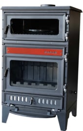 S107 Sabah Open Haard Met Oven 15,87 KW Zwart