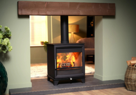 Charlton & Jenrick Fireline Woodtec 8 kW doorkijk haard