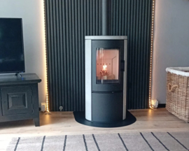 Stalen houtkachel Kratki Koza AB Beton (8KW)