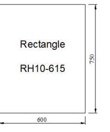 Kachelvloerplaat rechthoek 600 x 750 x 6mm (Nieuw!)