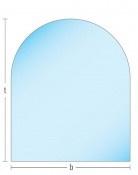 Kachelvloerplaat halfrond met facet 800 x 1000