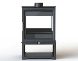 Charlton & Jenrick Fireline Woodtec 8 kW doorkijk haard