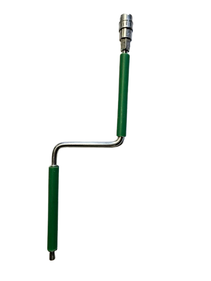 Schoorsteenveegset – 14.4 meter, nylonborstel, klik-blokkeersysteem – Groen