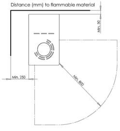 Aduro 12 Hoekkachel met  houtrek