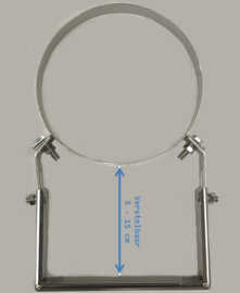 ISOTUBE Plus 200 mm verstelbaar muurbeugel rvs (5 - 15 cm)
