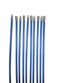 Veegset blokkeersysteem 12 meter met nylonborstel - BLAUW