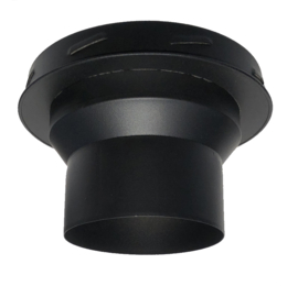 ISOTUBE Plus Twist Lock 150|200 onder-aansluitstuk naar EW150 mm met klemband - zwart