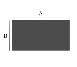 RH20-556 Rechthoek staalvloerplaat 1000 x 400 antraciet