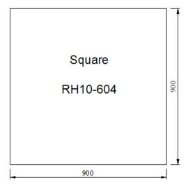 Kachelvloerplaat vierkant  900 x 900 x 6 mm