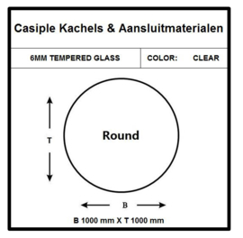 6mm Glas - Rond1000mm  CAMRD1000