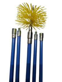 Veegset blokkeersysteem 4.8 meter met nylonborstel - BLAUW
