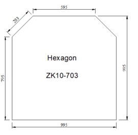 Kachelvloerplaat zeskant 1000x 1000x 6mm