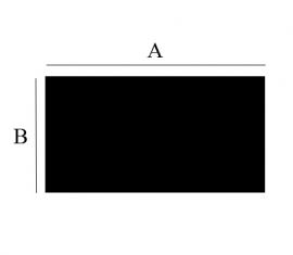 RH20-550 Rechthoek staalvloerplaat  1000 x 400  zwart (GKZ)
