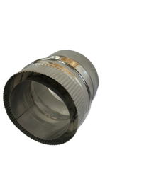 ISOTUBE Plus Ø 150/200 mm dubbelwandige kachelpijp onder-aansluitstuk naar Ø 200 mm