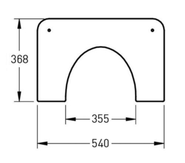 DW-300/350 mm  centreerplaat hellend