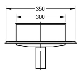 DW-300/350 mm  deksel + condensafvoer