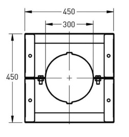 DW-250/300 mm omkokeringsbeugel