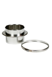 DW-250/300 mm aansluitstuk met klemband rvs