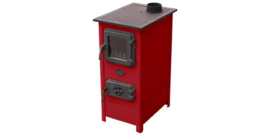 Hera Plus in kleur geëmailleerd rood 5-7kw