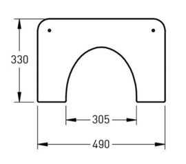 DW-250/300 mm centreerplaat hellend