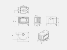 Gietijzeren Houtkachel | Kratki Koza K9 (8 KW)