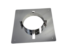 ISOTUBE Plus dubbelwandige Ø 80/130 mm verdiepingsondersteuningbeugel - rvs