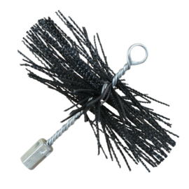 Nylonborstel rond Ø180 mm zwart (soft)