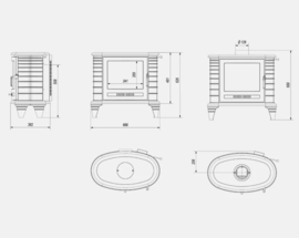 Gietijzeren Houtkachel | Kratki Koza K8 (9 KW)