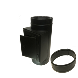 ISOTUBE Plus dubbelwandig 200/250 mm Inspectieluik element - Zwart