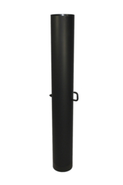 2 MM Ø 120 mm  kachelpijp met smoorklep 100 cm met verjongen - Zwart