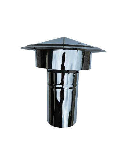 Insteek trekkap Ø150 mm rvs