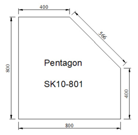 Kachelvloerplaat schuinekant 800 x 800 x 6 mm