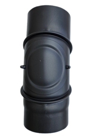 2 mm dikwandige Ø 150 mm bocht 90º  met 3-delig (verstelbaar) - zwart
