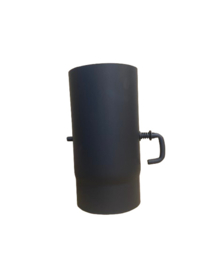 2 MM Ø 125 kachelpijp met smoorklep 25 cm - Zwart