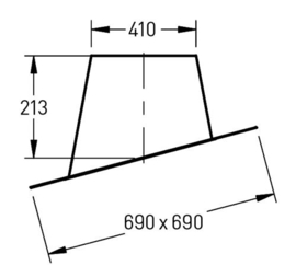 DW-300/350 mm dakplaat hellend 5° - 25°
