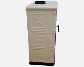 Betegelde Witte Houtkachel | Nordflam Arta (5-8 KW)