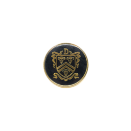 Vintage blazerknoop goud/zwart