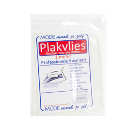Opstrijkbare plakvlieseline wit