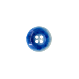 Knoop blauw/crème gemeleerd