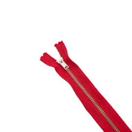 IJzeren rits YKK rood 12 cm