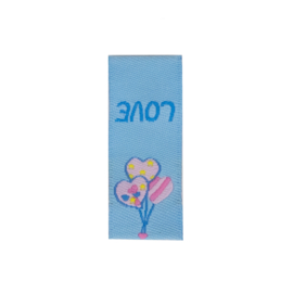 Label love lichtblauw