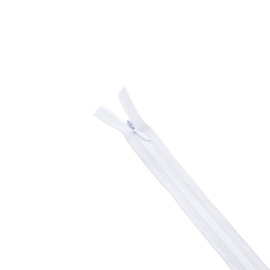 Blinde rits wit 22 cm