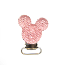 Speenkoordclip Mickey Mouse roze