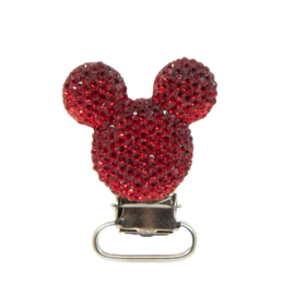 Speenkoordclips Mickey Mouse rood